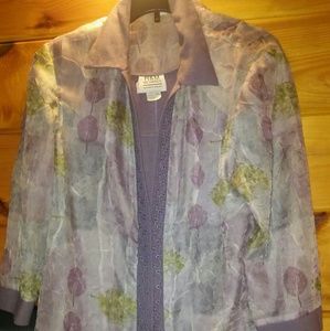 R&M 2-Piece Purple Dress w/ Long Sleeve Cover